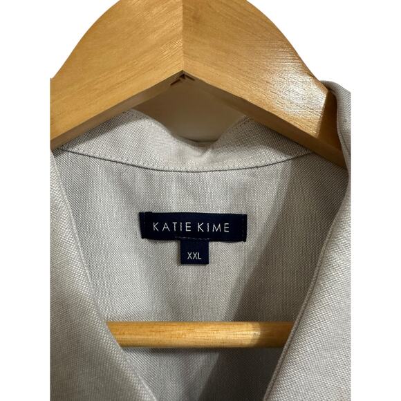 Katie‎ Kimi The Classic Charlotte Go frogs grey button down size XXL - Picture 2 of 5